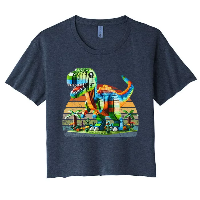 Play! Featuring Dinosaurs Bricks New Women's Crop Top Tee