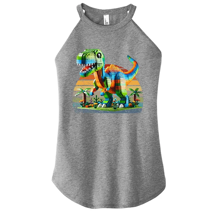 Play! Featuring Dinosaurs Bricks New Women’s Perfect Tri Rocker Tank