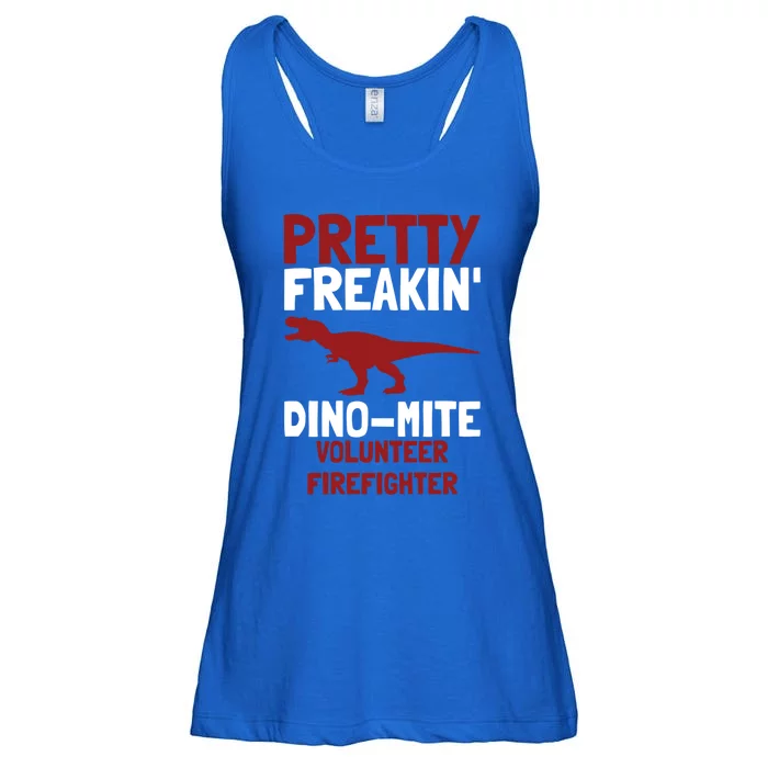 Pretty Freakin Dinomite Volunteer Firefighter Funny Gift Ladies Essential Flowy Tank