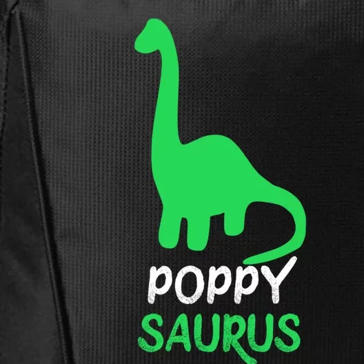 Poppygiftsaurus Funny Dinosaur Poppysaurus Gift Father's Day Gift City Backpack