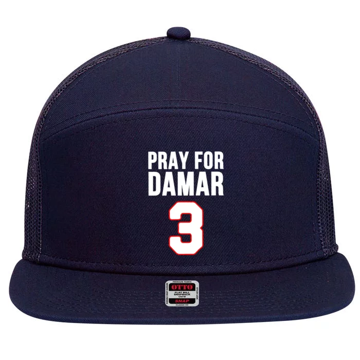 Pray For Damar 7 Panel Mesh Trucker Snapback Hat