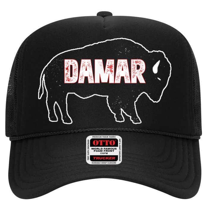 Pray For Damar 3 Buffalo Love For 3 High Crown Mesh Trucker Hat