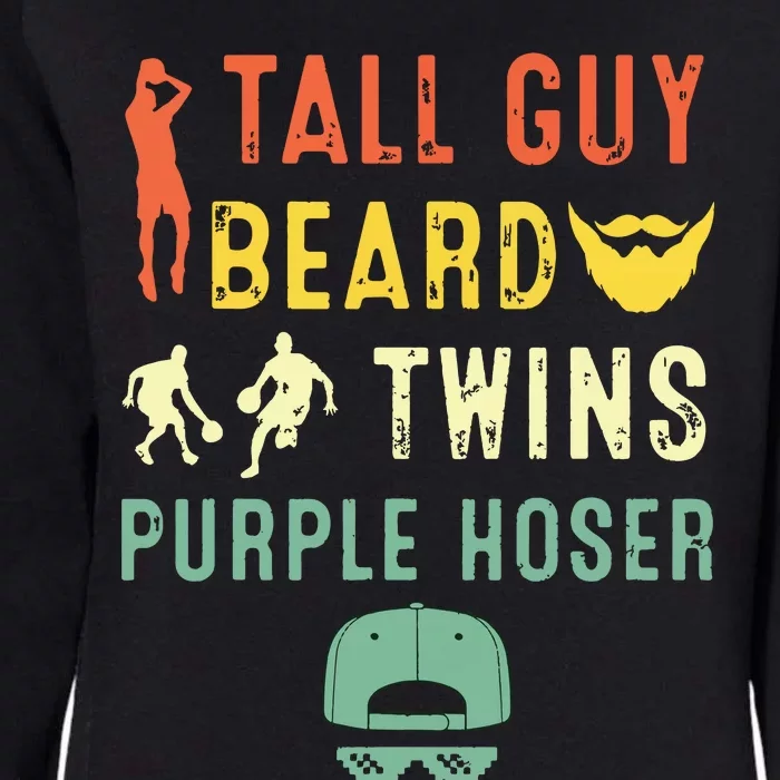 Perfect For Dude Tall Guy Beard Twins Purple Hoser Womens California Wash Sweatshirt