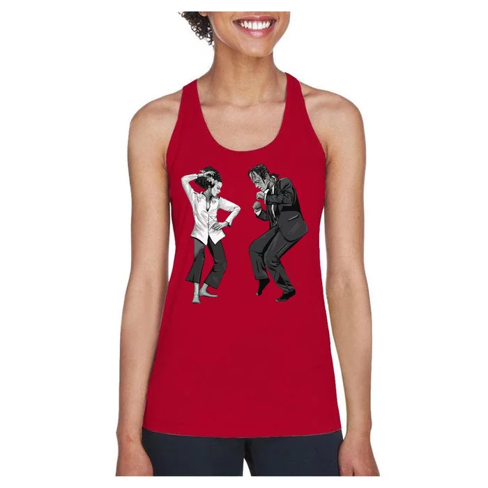 Pulp Frankenstein Dancing Monster Women's Racerback Tank