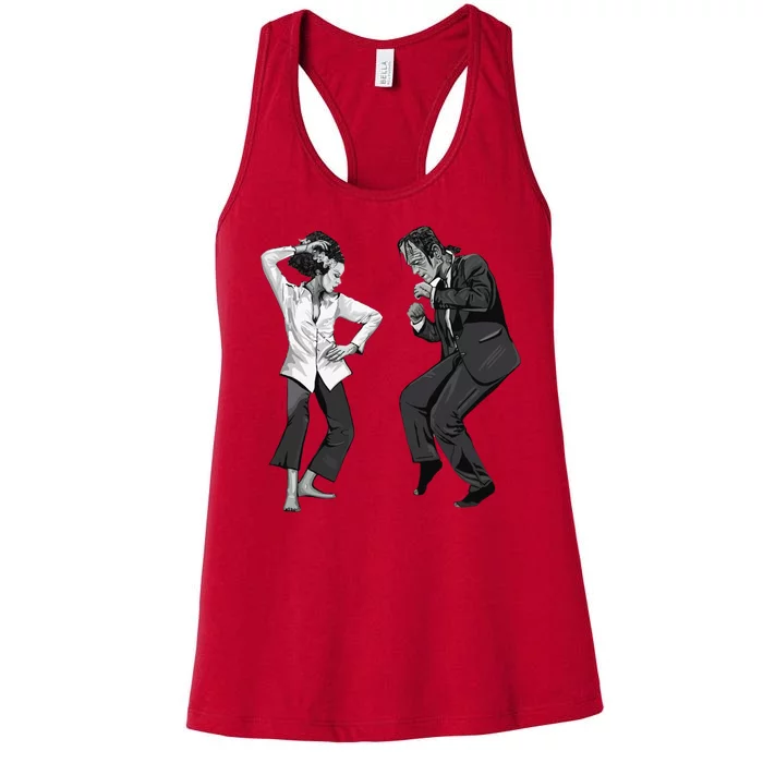 Pulp Frankenstein Dancing Monster Women's Racerback Tank