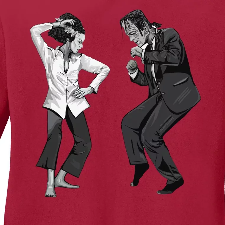 Pulp Frankenstein Dancing Monster Ladies Long Sleeve Shirt