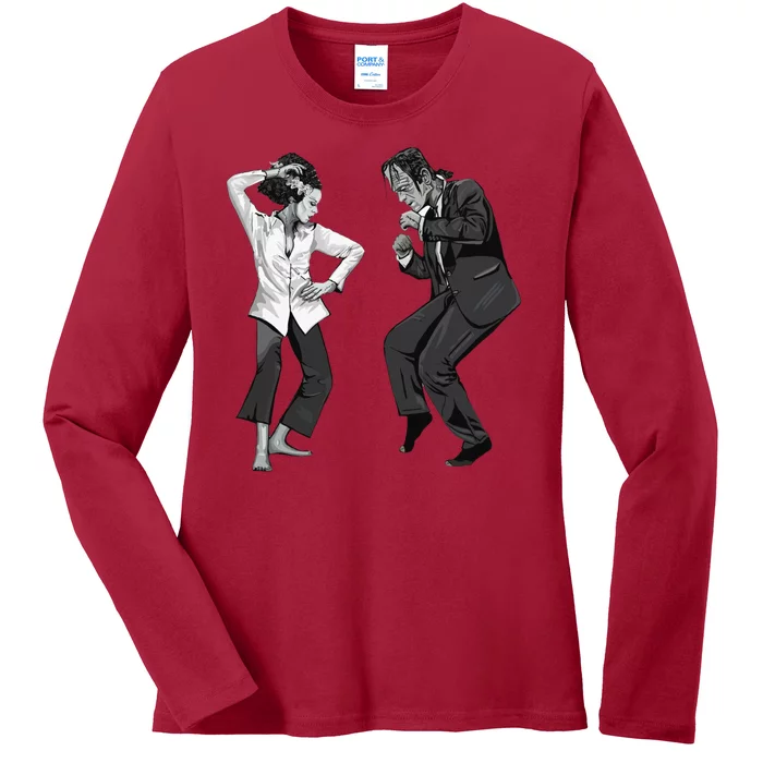 Pulp Frankenstein Dancing Monster Ladies Long Sleeve Shirt