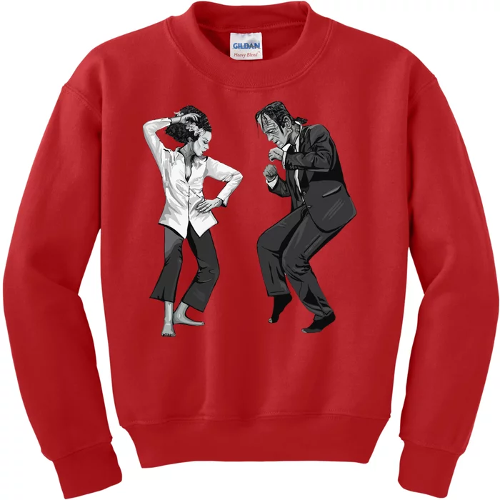 Pulp Frankenstein Dancing Monster Kids Sweatshirt