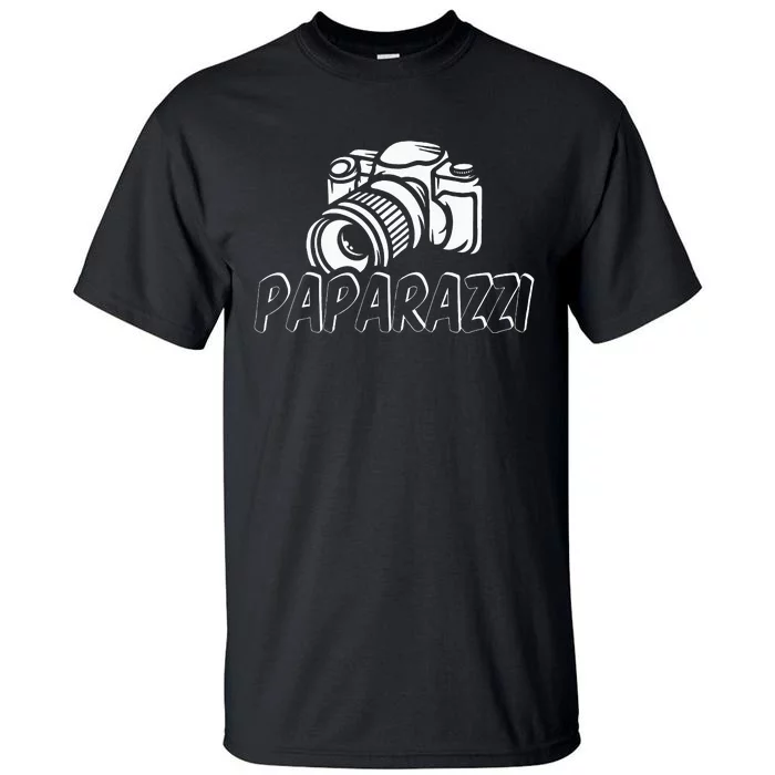 Paparazzi Funny Dad Photographer Retro Camera Tall T-Shirt