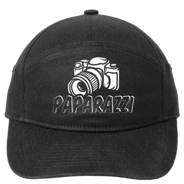 Paparazzi Funny Dad Photographer Retro Camera 7-Panel Snapback Hat