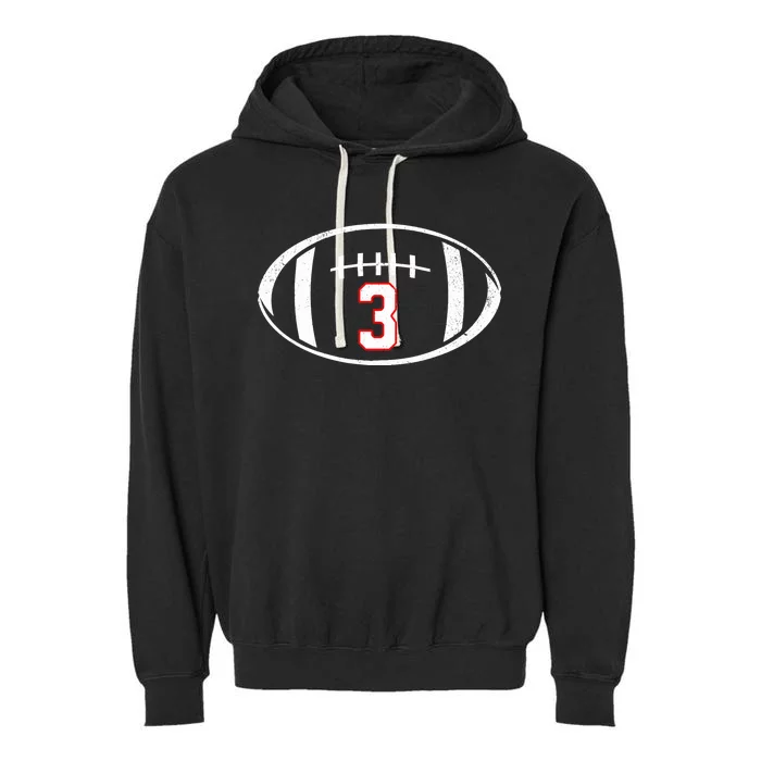 Pray For Damar Number 3 Football Garment-Dyed Fleece Hoodie