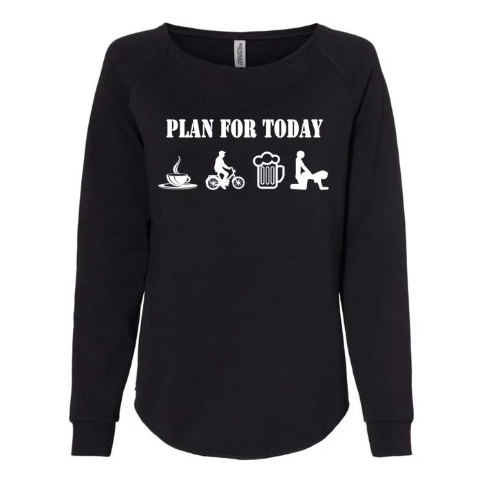 Plan For Day For Moped Drivers Cool Gift Womens California Wash Sweatshirt