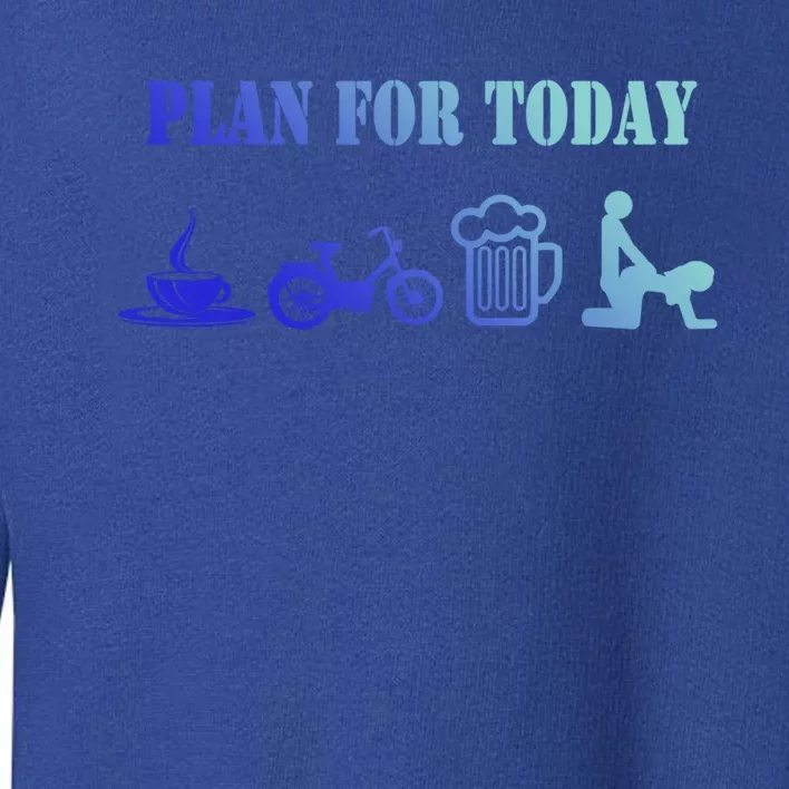 Plan For Day Moped Moped Driver Gift Toddler Sweatshirt