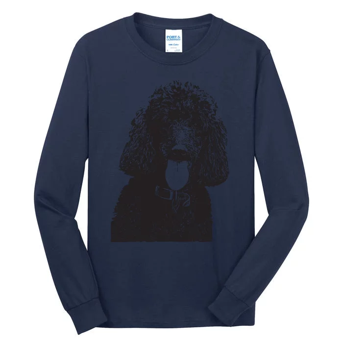 Poodle Face Dog Mom Or Dad Christmas Gift Tall Long Sleeve T-Shirt