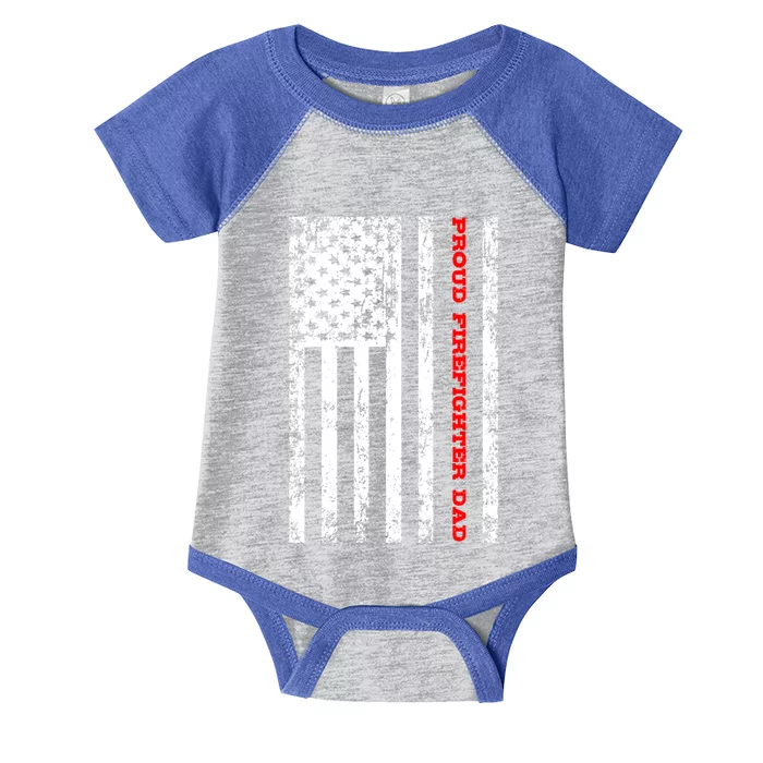 Proud Firefighter Dad Gift Infant Baby Jersey Bodysuit