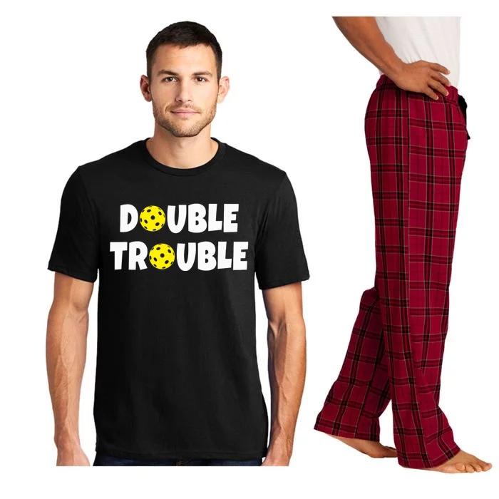 Pickleball Funny Double Trouble Team Pajama Set