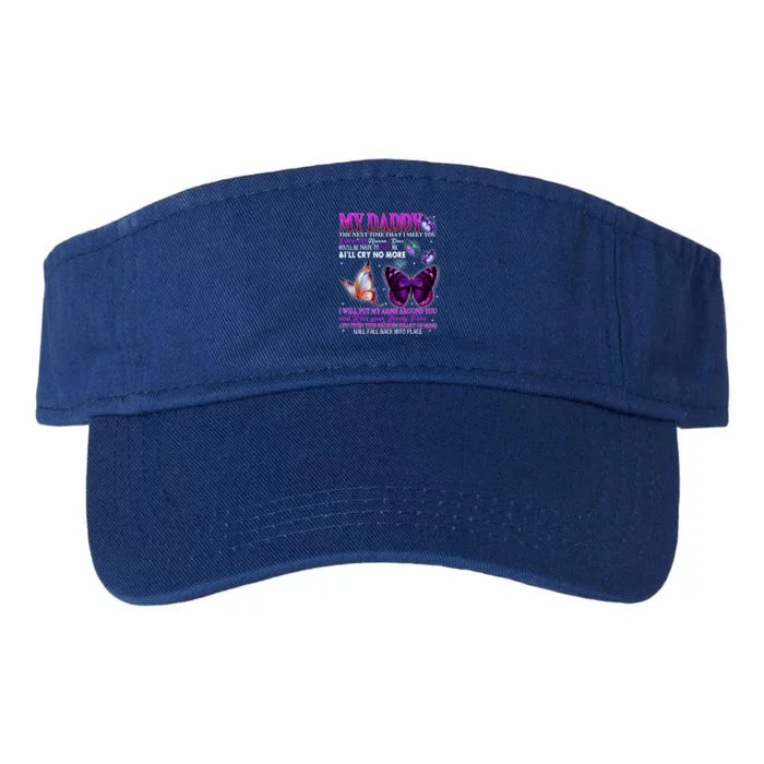 Poems For Daughter Son Loved And Missed Dad Memorial Of Daddy Cool Gift Valucap Bio-Washed Visor