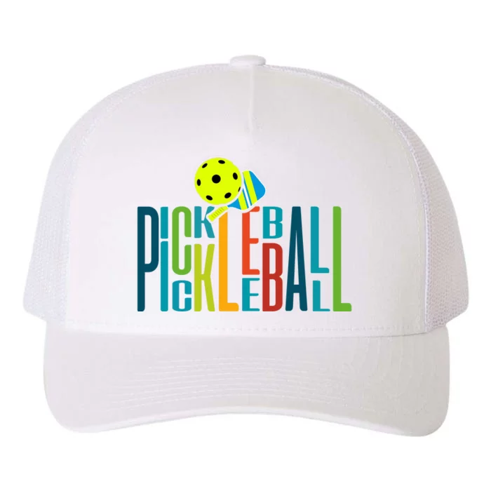 Pickleball Font Design Color TL Yupoong Adult 5-Panel Trucker Hat