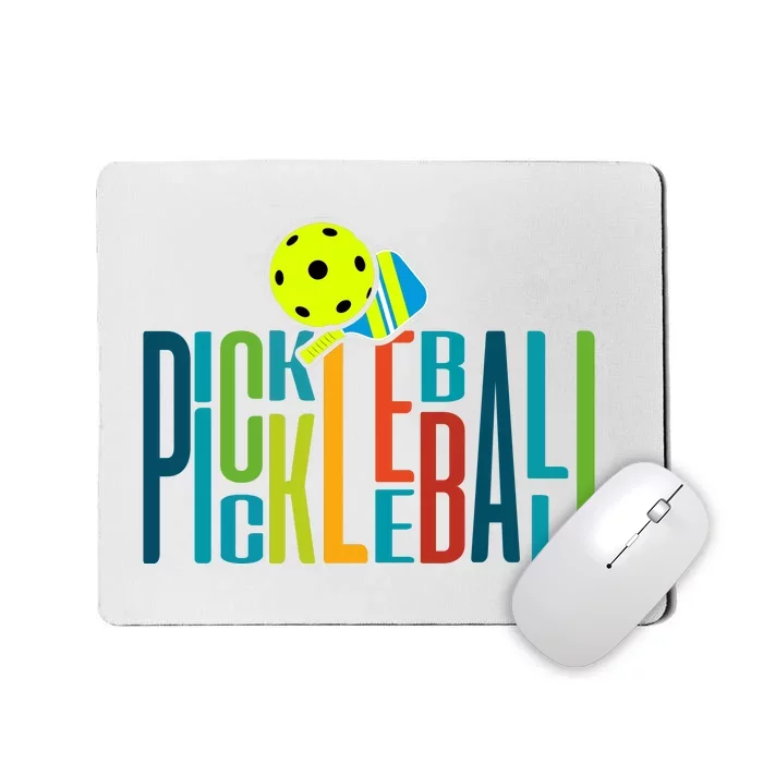 Pickleball Font Design Color TL Mousepad