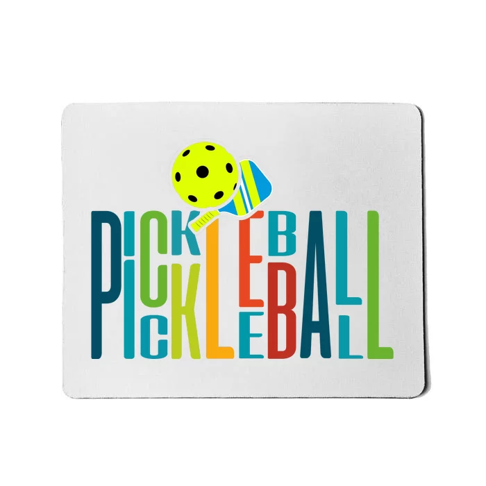 Pickleball Font Design Color TL Mousepad