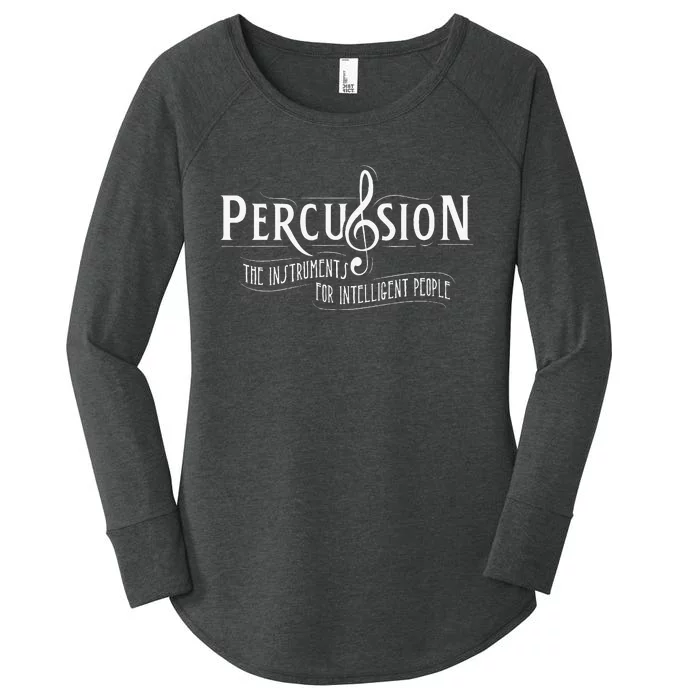 Percussion Funny Drummer Gifts Drummers Women's Perfect Tri Tunic Long Sleeve Shirt