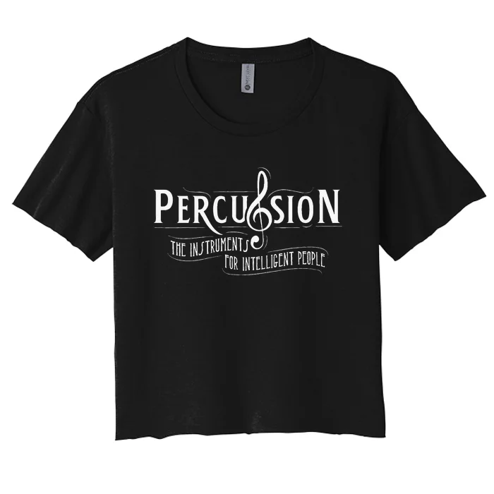 Percussion Funny Drummer Gifts Drummers Women's Crop Top Tee