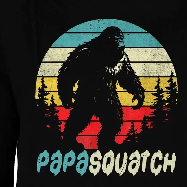 Papasquatch Father's Day Bigfoot Sasquatch Papa Gifts Womens Funnel Neck Pullover Hood