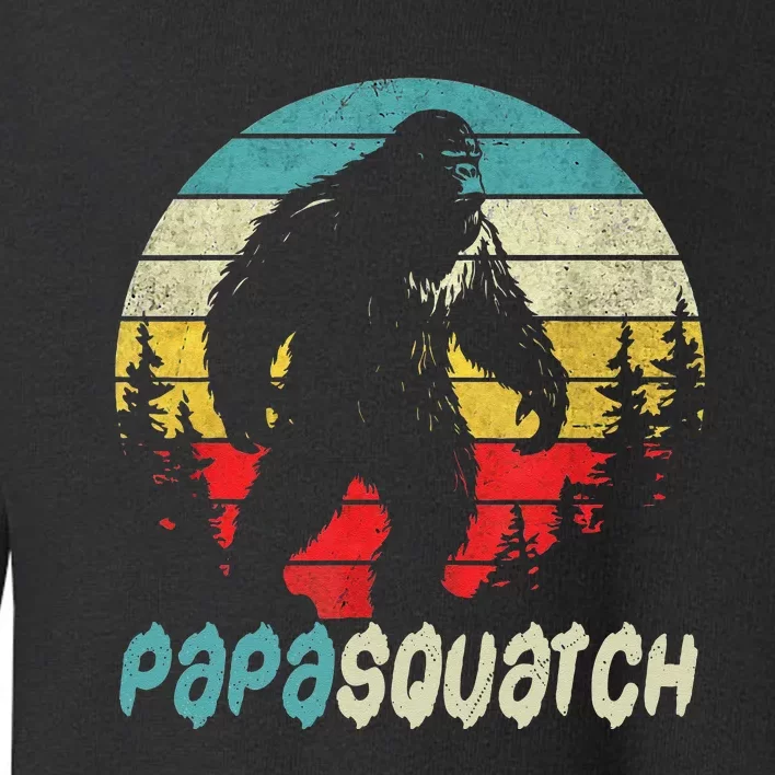 Papasquatch Father's Day Bigfoot Sasquatch Papa Gifts Toddler Sweatshirt