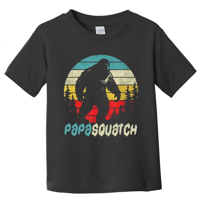 Papasquatch Father's Day Bigfoot Sasquatch Papa Gifts Toddler T-Shirt