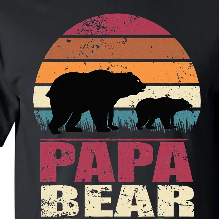 Papabear Family Daddy Bear Newborn Baby Fatherhood Papa Bear Tall T-Shirt