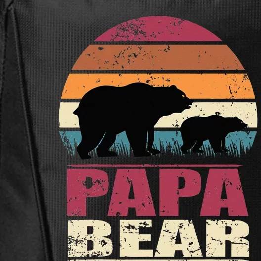 Papabear Family Daddy Bear Newborn Baby Fatherhood Papa Bear City Backpack