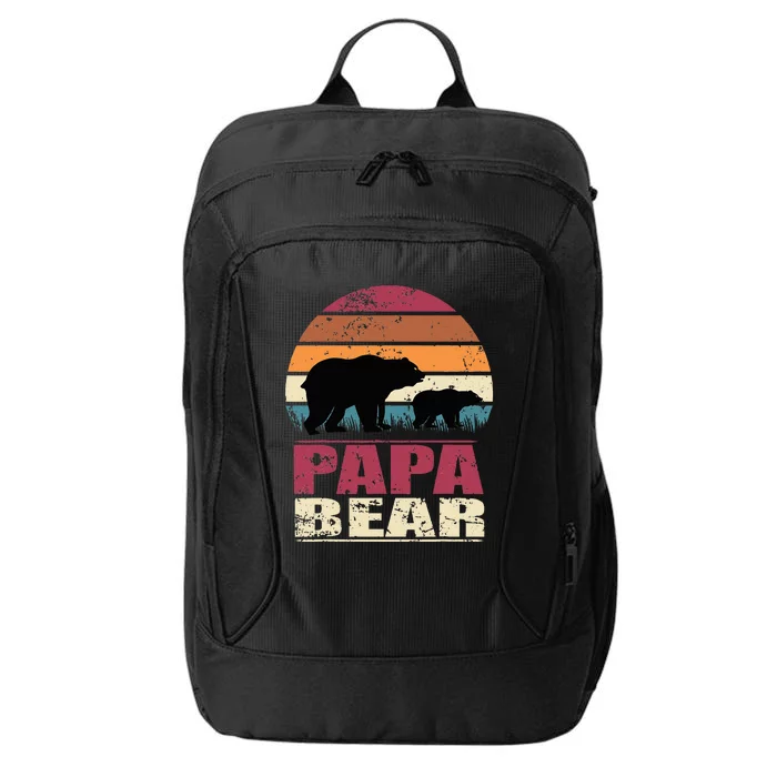 Papabear Family Daddy Bear Newborn Baby Fatherhood Papa Bear City Backpack