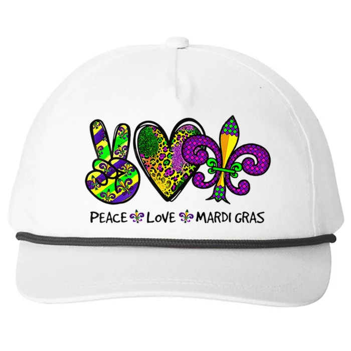 Purple Fleur De Is Lips Funny Mardi Gras Carnival Snapback Five-Panel Rope Hat