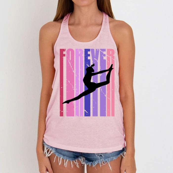 Pretty Forever Dance Plays Dances In Team Vintage Gift Women's Knotted Racerback Tank