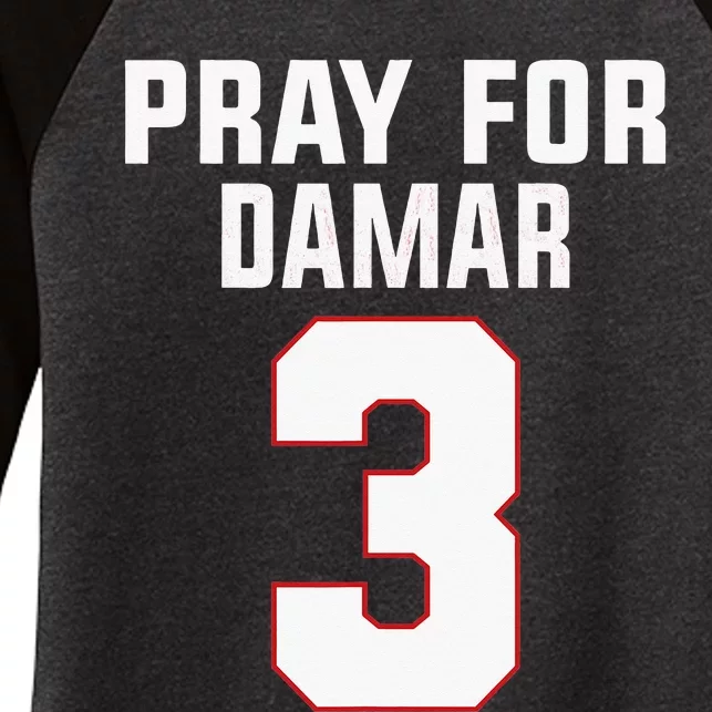 Pray For Damar 3 Buffalo Love For 3 Women's Tri-Blend 3/4-Sleeve Raglan Shirt