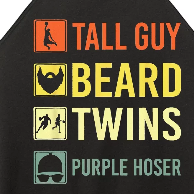 Perfect For Dude Tall Guy Beard Twins Purple Hoser Women’s Perfect Tri Rocker Tank