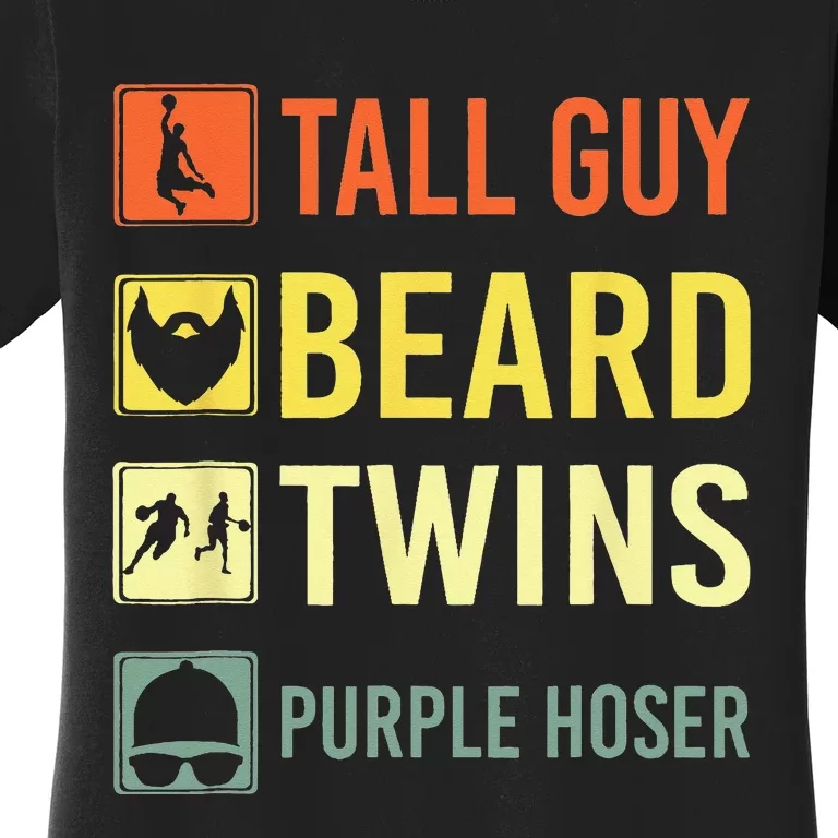 Perfect For Dude Tall Guy Beard Twins Purple Hoser Women's T-Shirt