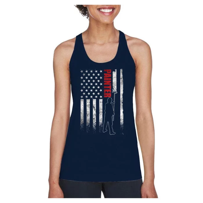 Painter Fathers Day American Painter House Painter Women's Racerback Tank