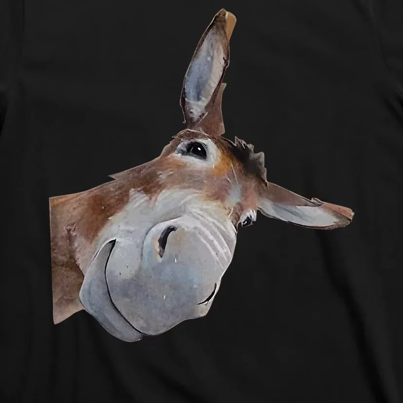 Peachbruh Funny Donkey Art Donkey Head Smile Eagerlys T-Shirt