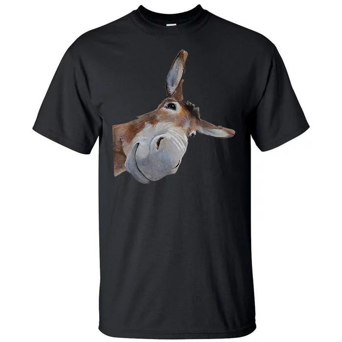 Peachbruh Funny Donkey Art Donkey Head Smile Eagerlys Tall T-Shirt