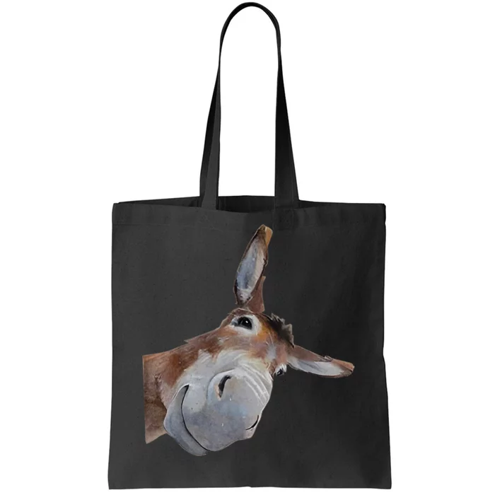 Peachbruh Funny Donkey Art Donkey Head Smile Eagerlys Tote Bag