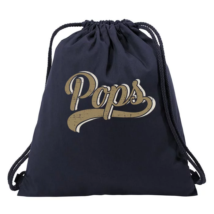 Pops For Dad And FatherS Day From Daughter Or Son Gift Drawstring Bag