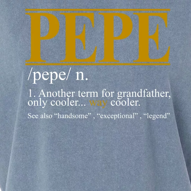 Pepe Fathers Day Gift Grandpa Definition Garment-Dyed Women's Muscle Tee