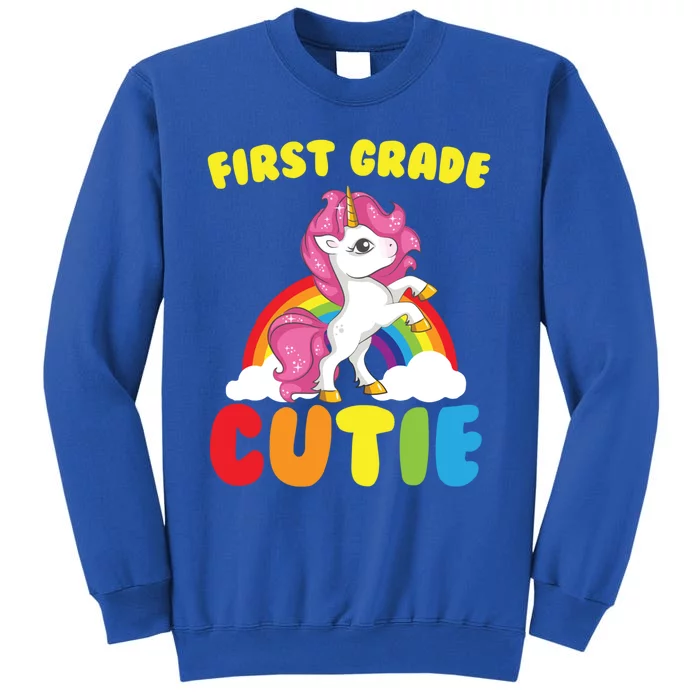 Ph First Day Of School 1St First Grade Cutie Unicorn Gift Cool Gift Sweatshirt