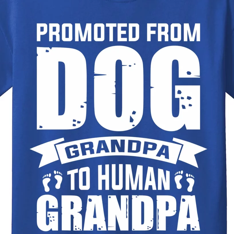 Promoted From Dog Grandpa To Hu Grandpa Cute Gift Kids T-Shirt