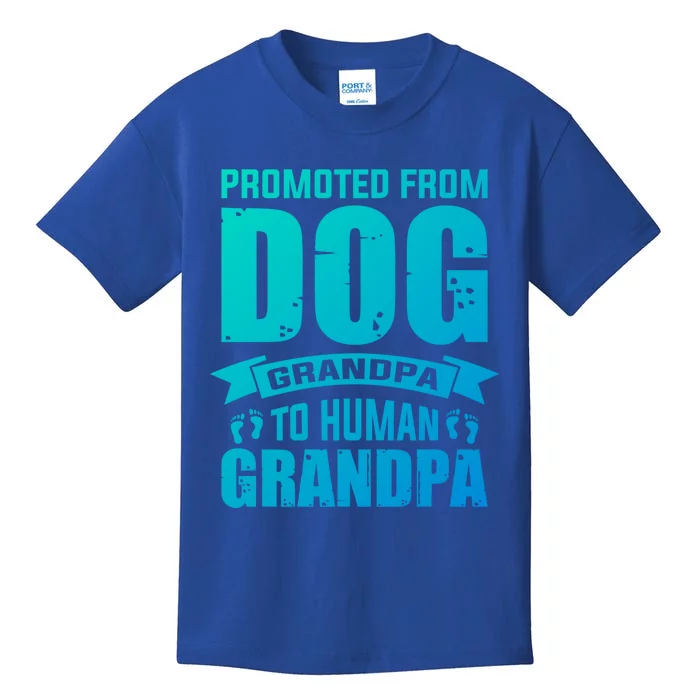 Promoted From Dog Grandpa To Hu Grandpa Cute Gift Kids T-Shirt