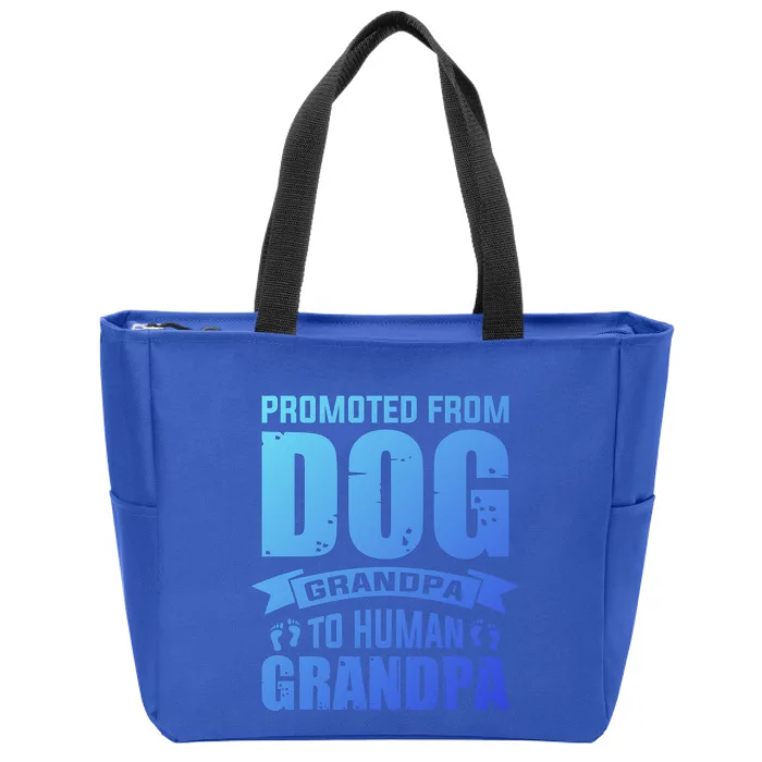 Promoted From Dog Grandpa To Hu Grandpa Cute Gift Zip Tote Bag