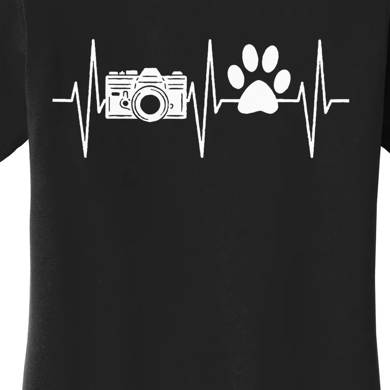 Photographer Funny Dog Lover Camera Photography Women's T-Shirt