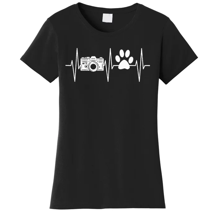 Photographer Funny Dog Lover Camera Photography Women's T-Shirt