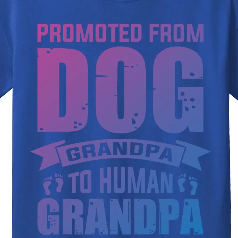 Promoted From Dog Grandpa To Hu Grandpa Cute Gift Kids T-Shirt